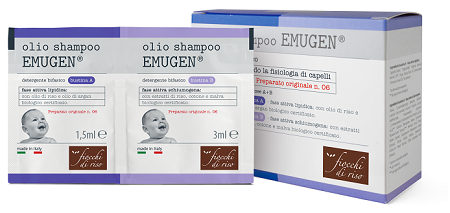 FIOCCHI DI RISO EMUGEN OLIO SHAMPOO ULTRADELICATO 10 BUSTINE DA 1,5 ML + 10 BUSTINE DA 3 ML