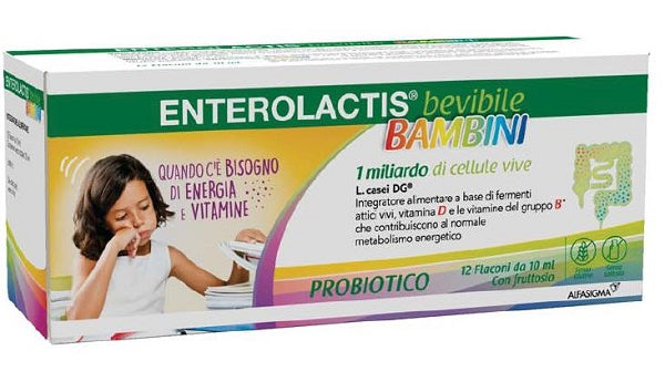 ENTEROLACTIS BEVIBILE BAMBINI 12 FLACONCINI X 10 ML