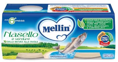 MELLIN OMOGENEIZZATO NASELLO 2 X 80 G