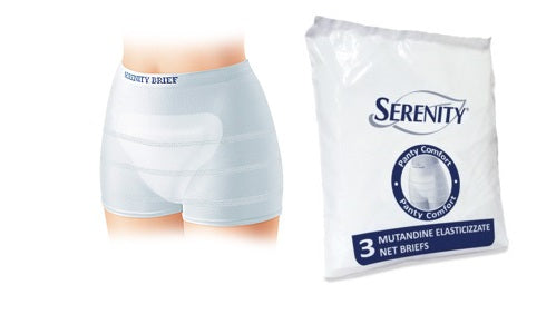 SERENITY PANTY COMFORT XL 3-PIECE MESH INCONTINENCE PANTY