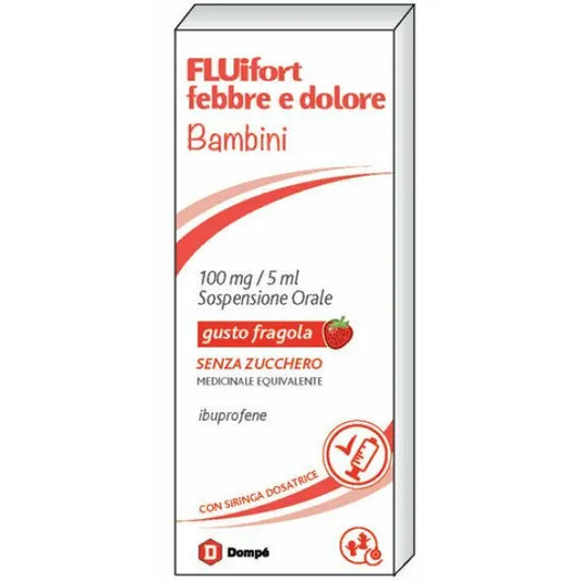 FLUIFORT FEBBRE E DOLORE BAMBINI 100MG/5ML SOSPENSIONE ORALE SENZA ZUCCHERO