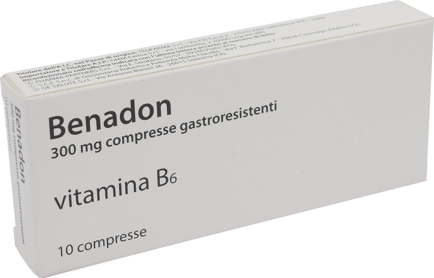 BENADON 300 MG COMPRESSE GASTRORESISTENTI 10 COMPRESSE