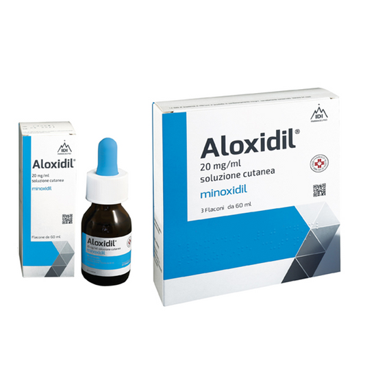 ALOXIDIL 20 MG/ML CUTANEOUS SOLUTION 3 GLASS BOTTLES OF 60 ML