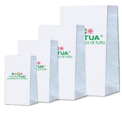 SACCHETTO DI CARTA BIANCO 12 + 6 X 24 CM 10 KG