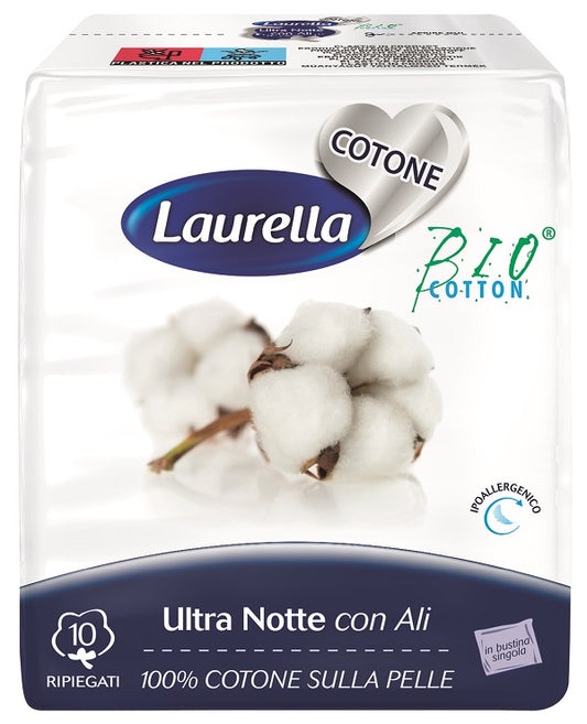LAURELLA ULTRA ALI NIGHT COTTON SANITARY PADS FOR WOMEN 10 PIECES