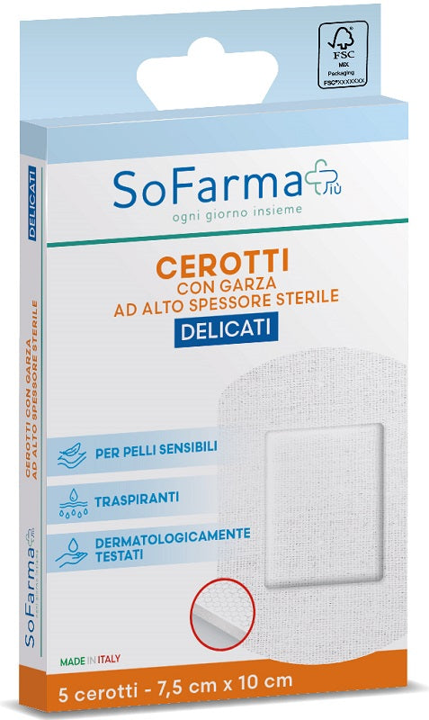SOFARMAPIU' 5-PIECE DELICATE PLASTER 7.5X10 CM