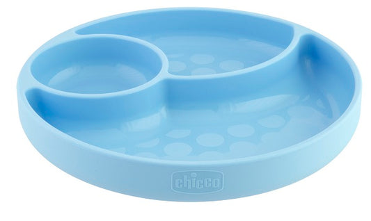 CHICCO PIATTO SILICONE VENTOSA BLU