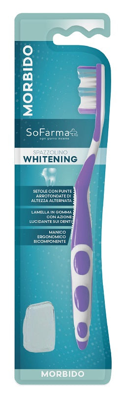 SOFARMAPIU' SOFT BRISTLE WHITENING TOOTHBRUSH