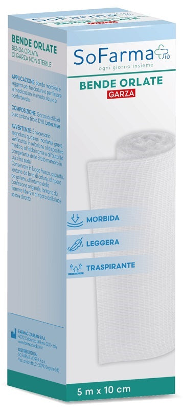 HEMMED BANDAGE 500X10 CM SOFARMAPIU'
