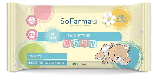 SOFARMAPIU' 20-Piece Chamomile Baby Wipes