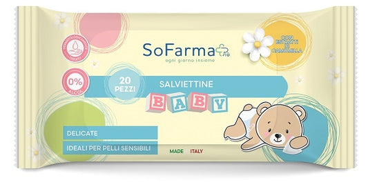SALVIETTINE BABY CAMOMILLA 20 PEZZI SOFARMAPIU'