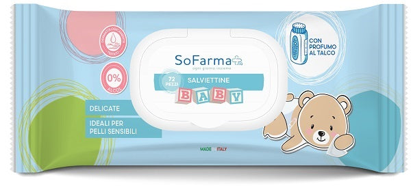 SOFARMAPIU' BABY TALC WIPES 72 PIECES