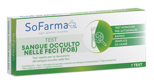 SOFARMAPIU' RAPID SELF-DIAGNOSTIC TEST FOR THE DETECTION OF OCCULT BLOOD IN FECES