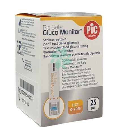 STRISCE MISURAZIONE GLICEMIA PIC GLUCO MONITOR 25 PEZZI