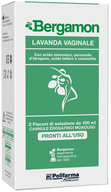 BERGAMON VAGINAL WASH 2 BOTTLES OF 100 ML + 2 DISPOSABLE DISPENSING CANNULAE