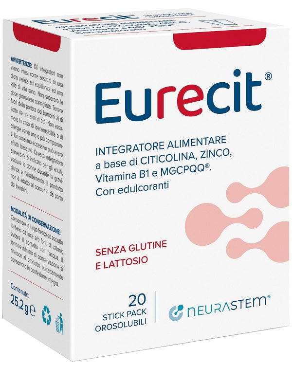 EURECIT 20 OROSOLUBLE STICK PACKS OF 1.26 G