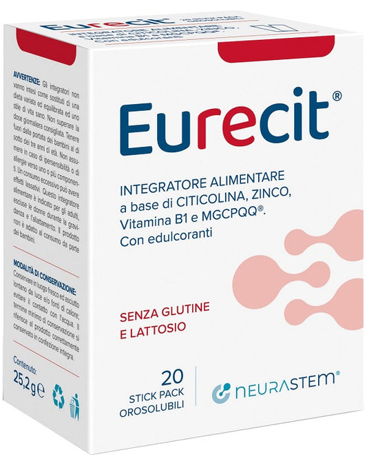 EURECIT 20 OROSOLUBLE STICK PACKS OF 1.26 G