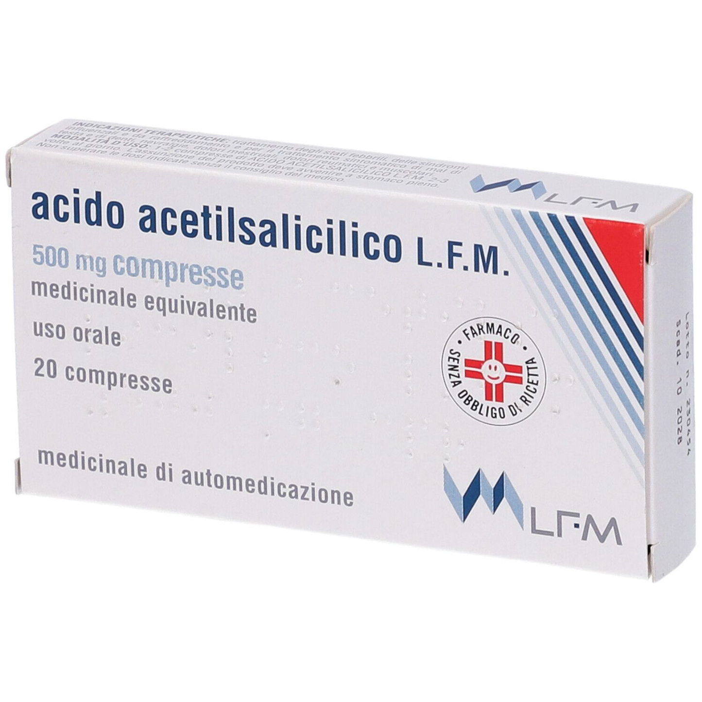 ACETYLSALIC ACID LFM "500 MG TABLETS" 20 TABLETS"