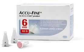 ACCU-FINE INSULIN PEN NEEDLE ACCU-CHEK GAUGE 32 X 6MM 100 PIECES