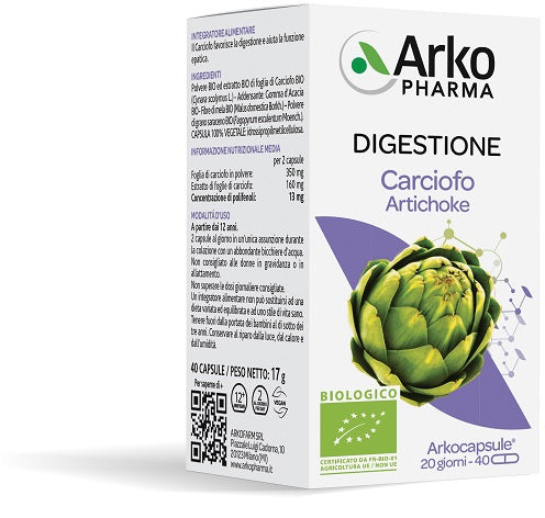 Arko Organic Artichoke Capsules 40 Capsules