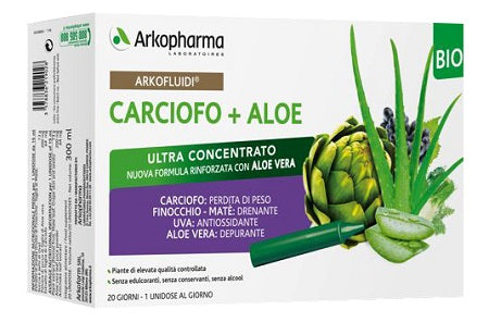 ARKOFLUIDI CARCIOFO+ALOE VERA 20 FLACONCINI 200 G