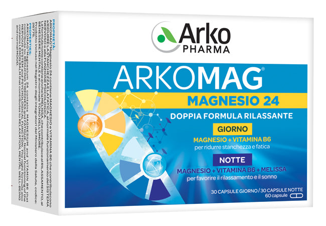ARKOMAG MAGNESIUM 24 DAY &amp; NIGHT 60 CAPSULES