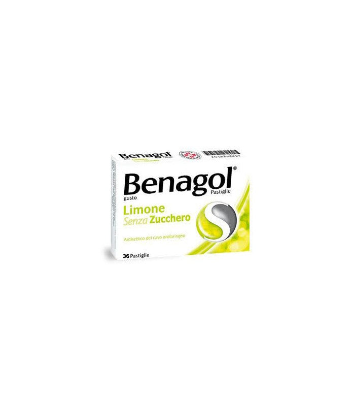 BENAGOL PASTIGLIE GUSTO LIMONE SENZA ZUCCHERO 36 PASTIGLIE IN BLISTER PVC-PVDC/AL