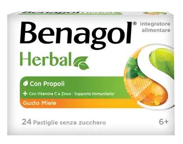 BENAGOL HERBAL MIELE 24PAST