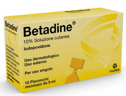 BETADINE 10% SKIN SOLUTION 10 SINGLE-USE 5ML HDPE VIALS