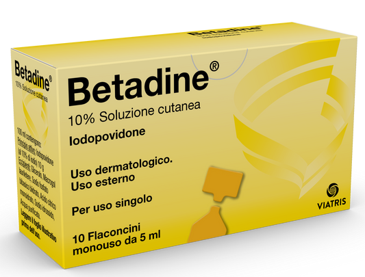 BETADINE 10% SKIN SOLUTION 10 SINGLE-USE 5ML HDPE VIALS