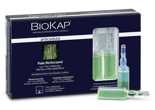 BIOKAP FIALE RINFORZANTI ANTICADUTA CON TRICOLTIL 12 PEZZI DA 7 ML NEW