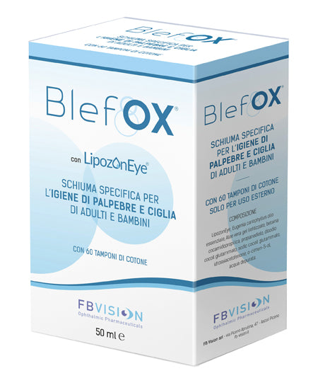 BLEFOX SPECIFIC FOAM FOR EYELID AND EYELASH HYGIENE 50 ML WITH DISPENSER + 60 PADS