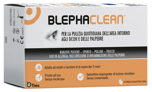 BLEPHACLEAN STERILE EYE GAUZES BASED ON HYALURONIC ACID 20 PIECES
