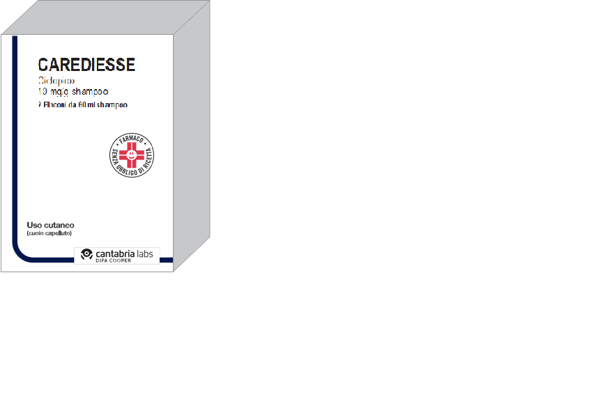 CAREDIESSE 10 MG/G SHAMPOO 2 LDPE BOTTLE 60 ML