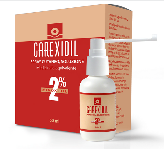 CAREXIDIL 2% SKIN SPRAY SOLUTION, 1 60 ML HDPE BOTTLE WITH DOSING PUMP
