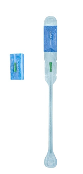 DISPOSABLE SELF-LUBRICATING HYDROPHILIC POBE EURINARY CATHETER LUBRICATION BY POLYVINYLPYRROLIDONE INTEGRATED STERILE SALINE SOLUTION LOFRIC PRIMO CH12 MAN TIEMANN 30 PIECES