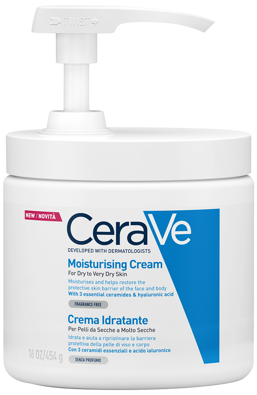 CERAVE MOISTURIZING CREAM FOR DRY TO VERY DRY SKIN 454 G PUMP