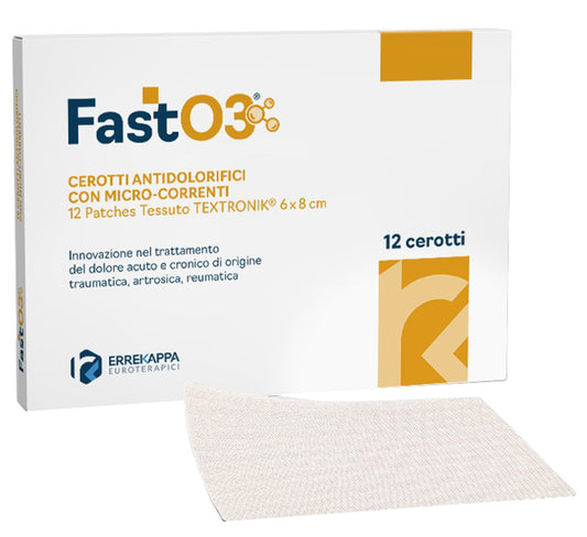 FASTO3 PAIN RELIEF PATCHES 6X8CM 12 PIECES