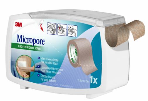 MICROPORE SURGICAL TAPE PAPER PLASTER TAN M5X25MM DISPENSER