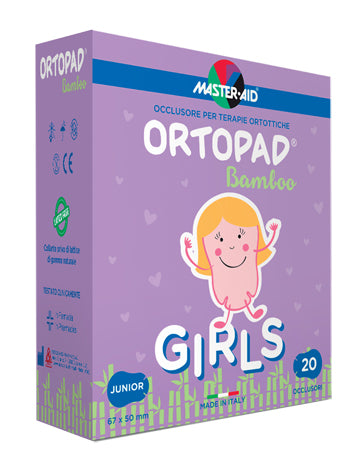 ORTOPAD GIRLS EYE PATCH FOR ORTHOPTICS M 5.4X7.6 20 PIECES