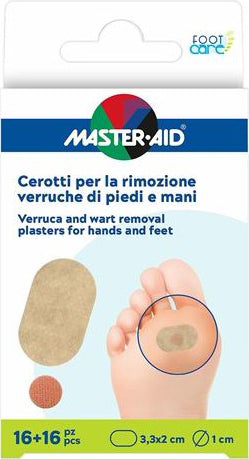 CEROTTO VERRUCHE MASTER-AID FOOTCARE PIEDI/MANI 16 PEZZI E4