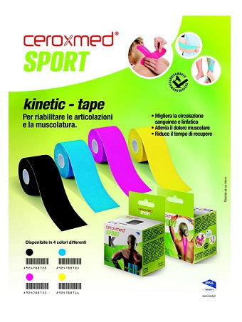 CEROXMED SPORT KINETIC TAPE BLUE 1 PIECE