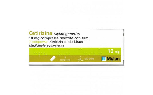 CETIRIZINA MYLAN GENERICS 10 MG COMPRESSE RIVESTITE CON FILM