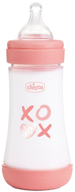 CHICCO BIBERON P5 240ML MED SILICONE GIRL