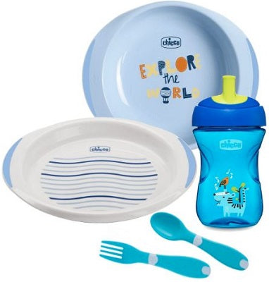 CHICCO SET PAPPA 12 MESI+ AZZURRO