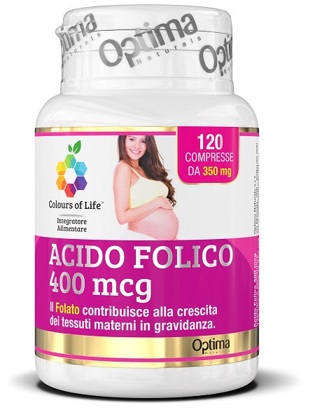 COLORS OF LIFE FOLIC ACID 400 MCG 120 TABLETS 350 MG
