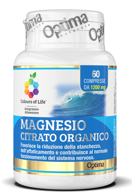 COLORS OF LIFE ORGANIC MAGNESIUM CITRATE 60 TABLETS 1200 MG