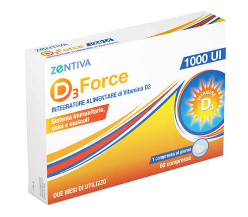 D3 FORCE ZENTIVA 1000IU 60 TABLETS