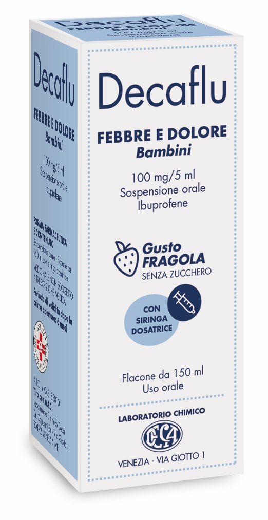 DECAFLU FEBBRE E DOLORE BAMBINI 100 MG/5 ML SOSPENSIONE ORALE