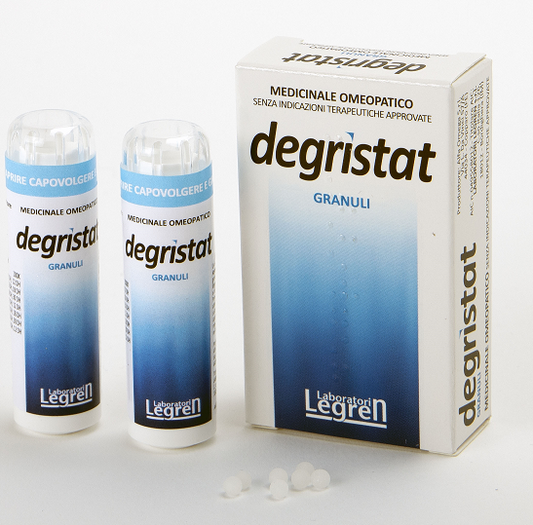 DEGRISTAT GRANULI 2 CONTENITORI MULTIDOSE IN PP DA 6 G (120 GRANULI) CON TAPPO DISPENSATORE IN PS